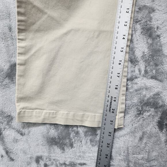 Jones Wear Sport Pants Womens 10 Tan Khaki Mid Rise Crop Capri Wide Leg Casual - Picture 9 of 11